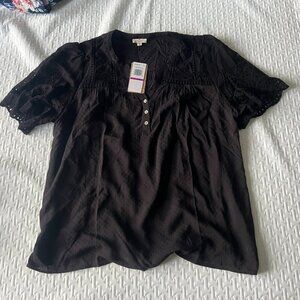 Black mason&belle lace tee